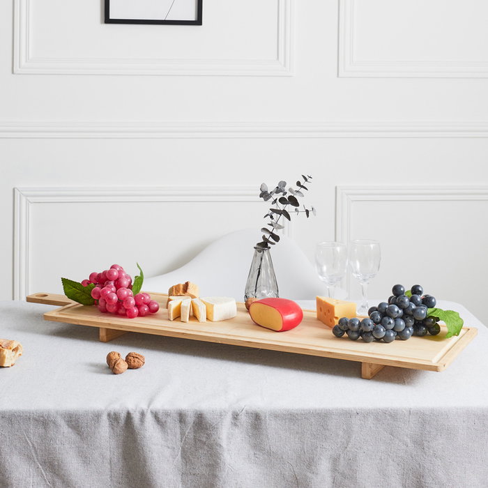 Home Deco Factory Tabla Servir Bambú Mirage 88x26 cm Con Patas