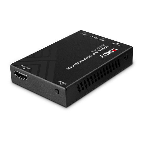 Lindy 38399 Receptor AV Negro para Extensión HDMI e IR sobre IP Lindy 38399 Receptor AV Negro para Extensión HDMI e IR sobre IP