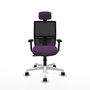 PIQUERAS Y CRESPO Silla de oficina Yunquera con mecanismo Sincro, Morado y Negro