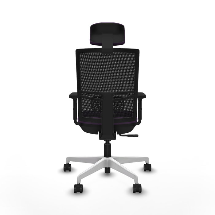 PIQUERAS Y CRESPO Silla de oficina Yunquera con mecanismo Sincro, Morado y Negro