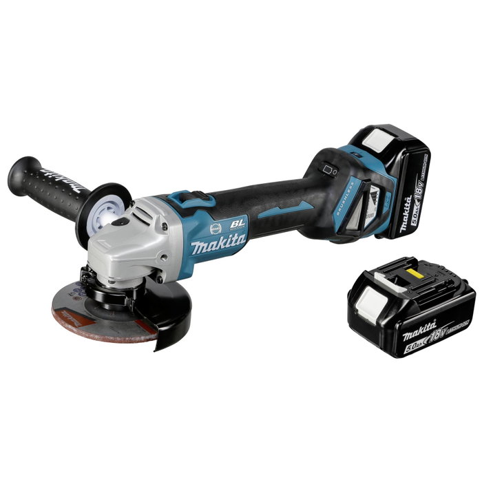 Makita DGA513RTJ Amoladora angular a batería con 2 baterías de 5 Ah Makita DGA513RTJ Amoladora angular a batería con 2 baterías de 5 Ah