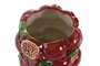 DKD Home Decor Jarrón de Gres Granada Granate 14x14x22 cm