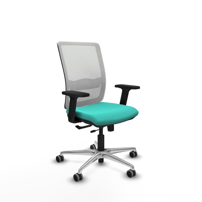 PIQUERAS Y CRESPO Silla de oficina Haches con mecanismo Sincro/Traslack, Turquesa y Blanco PIQUERAS Y CRESPO Silla de oficina Haches con mecanismo Sincro/Traslack, Turquesa y Blanco
