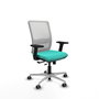 PIQUERAS Y CRESPO Silla de oficina Haches con mecanismo Sincro/Traslack, Turquesa y Blanco