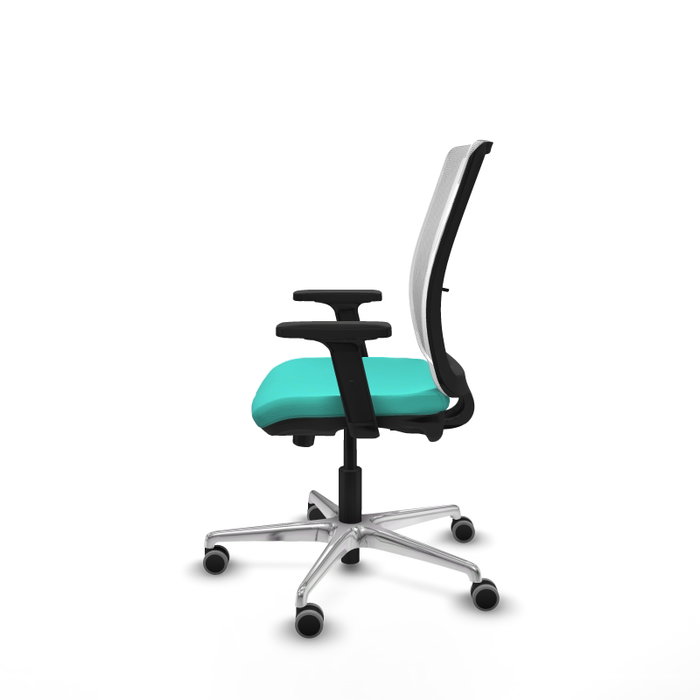 PIQUERAS Y CRESPO Silla de oficina Haches con mecanismo Sincro/Traslack, Turquesa y Blanco PIQUERAS Y CRESPO Silla de oficina Haches con mecanismo Sincro/Traslack, Turquesa y Blanco