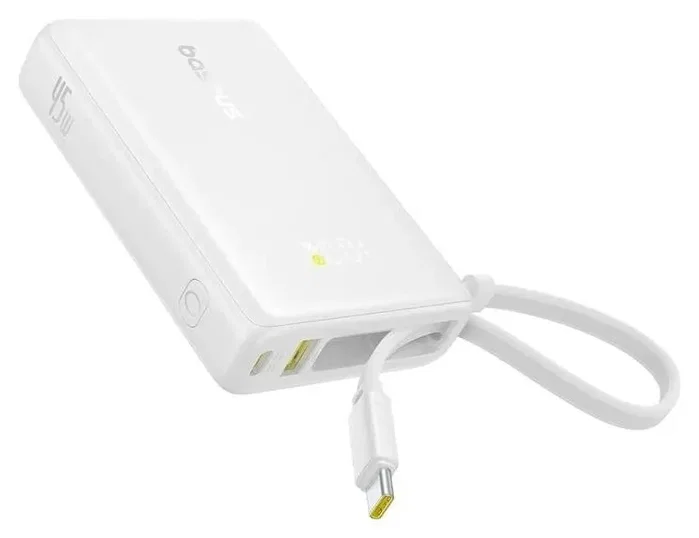 Baseus PicoGo Digital Display Power Bank 10000mAh 45W blanco