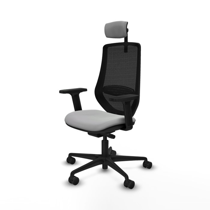 PIQUERAS Y CRESPO Silla de oficina Mardos Gris claro y Negro