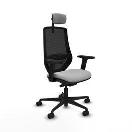 PIQUERAS Y CRESPO Silla de oficina Mardos Gris claro y Negro