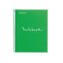 Bloc Miquelrius Emotions Notebook 1 Micro.Tapa Pp A4 80H 90G Cuadric.5X5 Verde (Set de 5)