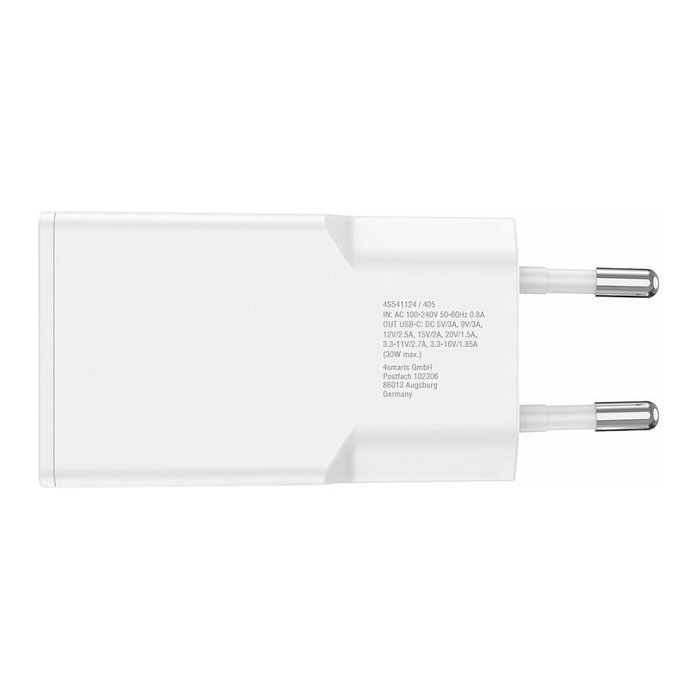 4smarts Cargador PDPlug Slim 30W GaN 1C Blanco 541124