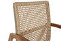 DKD Home Decor Mecedora Ratán Teca Natural Marrón Claro 84 x 85 x 62 cm