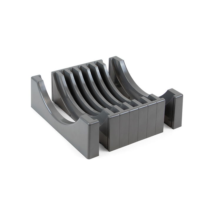 Emuca Kit de organizadores de platos para muebles, con capacidad para 13 platos, Plástico, Gris antracita Emuca Kit de organizadores de platos para muebles, con capacidad para 13 platos, Plástico, Gris antracita