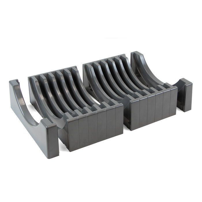 Emuca Kit de organizadores de platos para muebles, con capacidad para 13 platos, Plástico, Gris antracita Emuca Kit de organizadores de platos para muebles, con capacidad para 13 platos, Plástico, Gris antracita