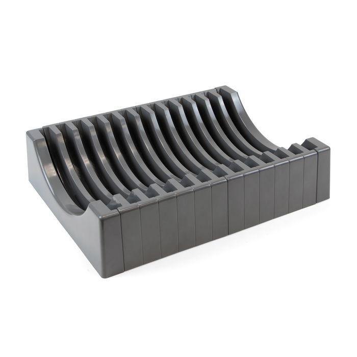 Emuca Kit de organizadores de platos para muebles, con capacidad para 13 platos, Plástico, Gris antracita Emuca Kit de organizadores de platos para muebles, con capacidad para 13 platos, Plástico, Gris antracita
