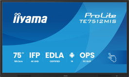 Iiyama TE7512MIS-B4AG Monitor Interactivo Táctil 75" 4K UHD IPS LED 24/7 Android 11