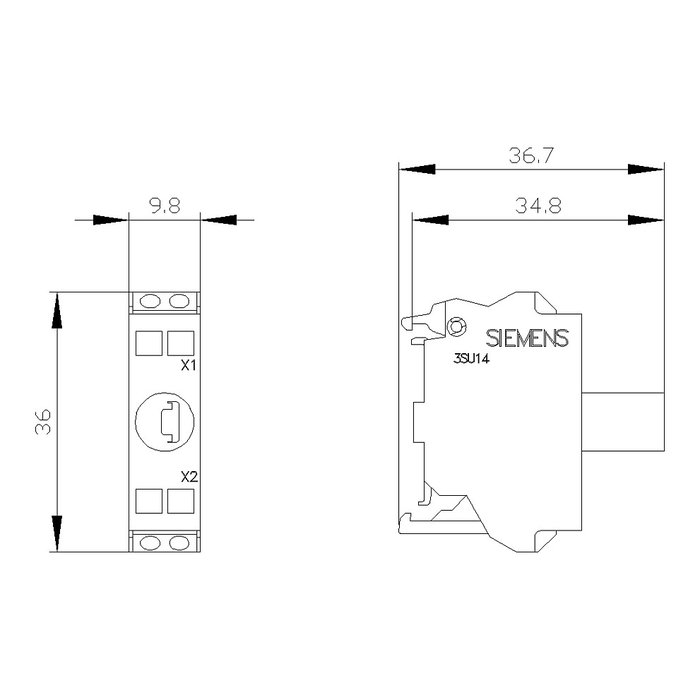 Siemens 3SU1401-2BB60-3AA0 Módulo LED Blanco