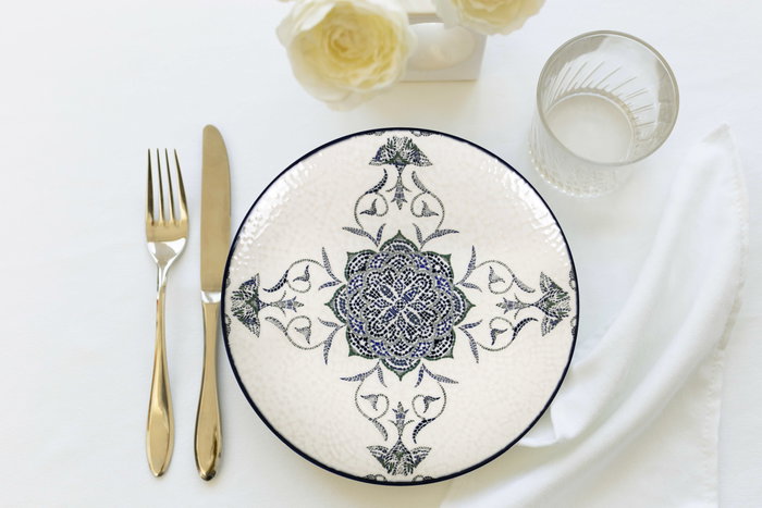 La Mediterranea Plato Llano Rosetta Elite Brillo 24x24 cm (Pack de 6) La Mediterranea Plato Llano Rosetta Elite Brillo 24x24 cm (Pack de 6)