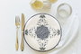 La Mediterranea Plato Llano Rosetta Elite Brillo 24x24 cm (Pack de 6)