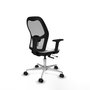 PIQUERAS Y CRESPO Silla de oficina Jorquera con mecanismo Sincro/Traslack, Blanco y Gris