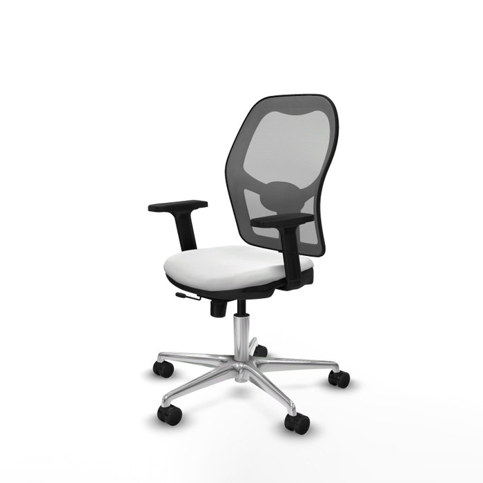 PIQUERAS Y CRESPO Silla de oficina Jorquera con mecanismo Sincro/Traslack, Blanco y Gris