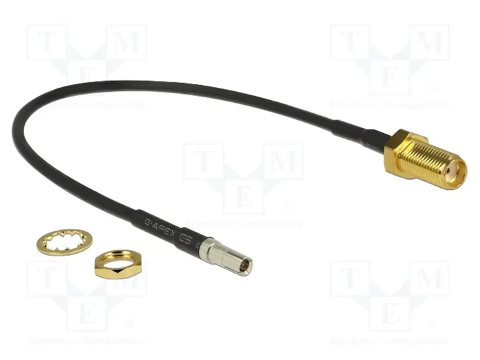 DeLOCK 89912 Cable Coaxial TS-9 a SMA de 0,2 m Negro