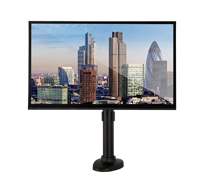 B-Tech BT7371 Soporte de Monitor para Mesa con Giro, 28", 9 kg Máx, VESA 75x75 - 100x100, Rotación 360°, Negro