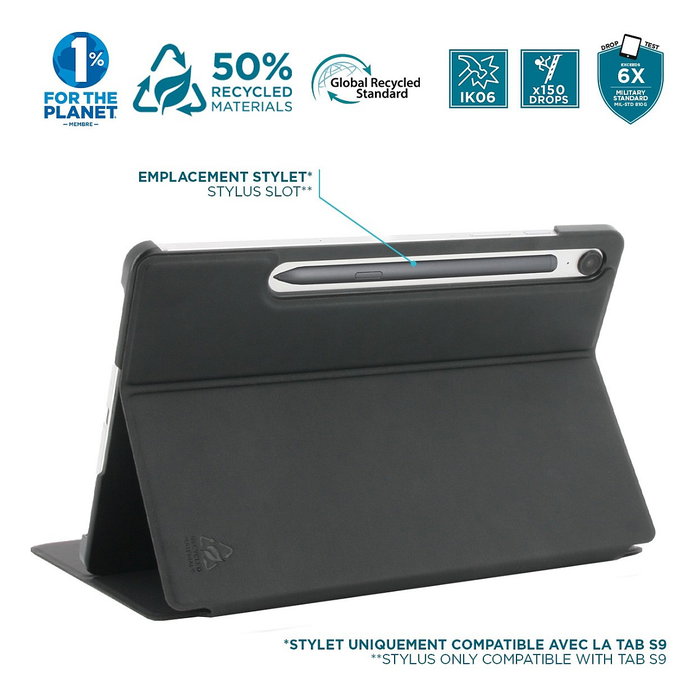 Mobilis Re.Life Funda tipo libro para Galaxy Tab S10 FE, S9 FE y Tab S9, Negro Mobilis Re.Life Funda tipo libro para Galaxy Tab S10 FE, S9 FE y Tab S9, Negro