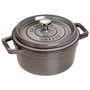 Staub La Cocotte Olla redonda de hierro fundido 20 cm, 3.4 kg, color gris grafito