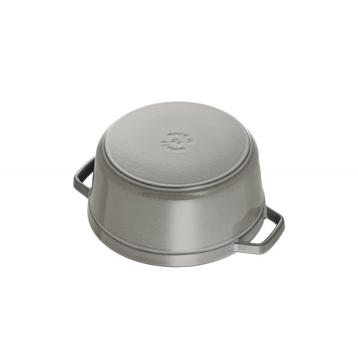 Staub La Cocotte Olla redonda de hierro fundido 20 cm, 3.4 kg, color gris grafito