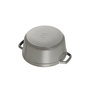 Staub La Cocotte Olla redonda de hierro fundido 20 cm, 3.4 kg, color gris grafito