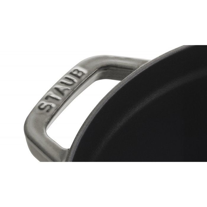 Staub La Cocotte Olla redonda de hierro fundido 20 cm, 3.4 kg, color gris grafito
