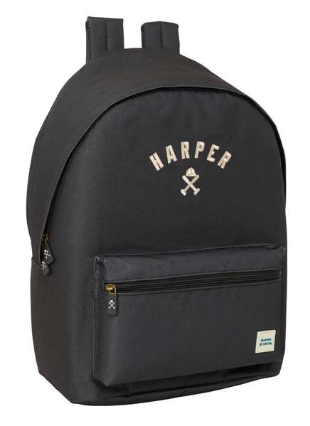 Harper & Neyer Mochila Doble para Portátil 15,6" + USB Negra 31x44x18cm