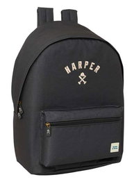 Harper & Neyer Mochila Doble para Portátil 15,6" + USB Negra 31x44x18cm