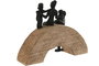 DKD Home Decor Figura Mango Aluminio Negro y Marrón