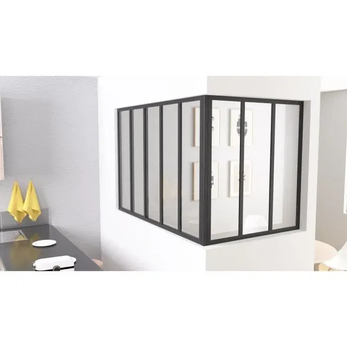 Optimum OPT3532830092131 Poste de esquina Alto 50 x Ancho 30 cm Negro