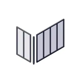 Optimum OPT3532830092131 Poste de esquina Alto 50 x Ancho 30 cm Negro