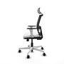 PIQUERAS Y CRESPO Silla de oficina Yunquera con mecanismo Sincro/Traslack Blanco/Negro