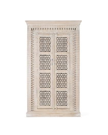 GINER Y COLOMER Mueble de Madera de Mango Blanco Decapado 190x110x40 cm