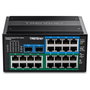 TRENDnet TI-PG262 Switch Industrial 26-Ports Gigabit PoE+ No Administrado Montaje en Carril DIN