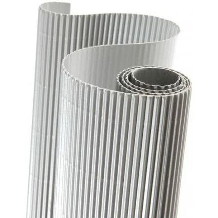 CANSON Cartón ondulado Plata 300g Rollo 0,5x0,7 m