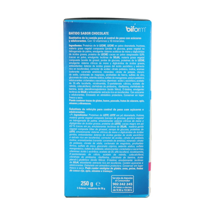 Biform Batido de Chocolate 5 sobres de 50g