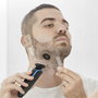 Pack Plantilla para Afeitado de Barba Hipster Barber y Cortapelos Profesional Recargable con Accesorios InnovaGoods