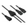 Kabelmeister Cable de extensión tipo Y C14 a 2xC13, 2m, negro