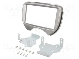 ACV Bastidor de montaje de radio 2 DIN para Nissan Micra (K13) 2011-2013, Plata