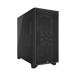 Corsair CC-9011251-WW 3000D Torre Media ATX, Panel de Vidrio Templado Negro con Iluminación RGB Multicolor, para Juegos y Montaje de PC