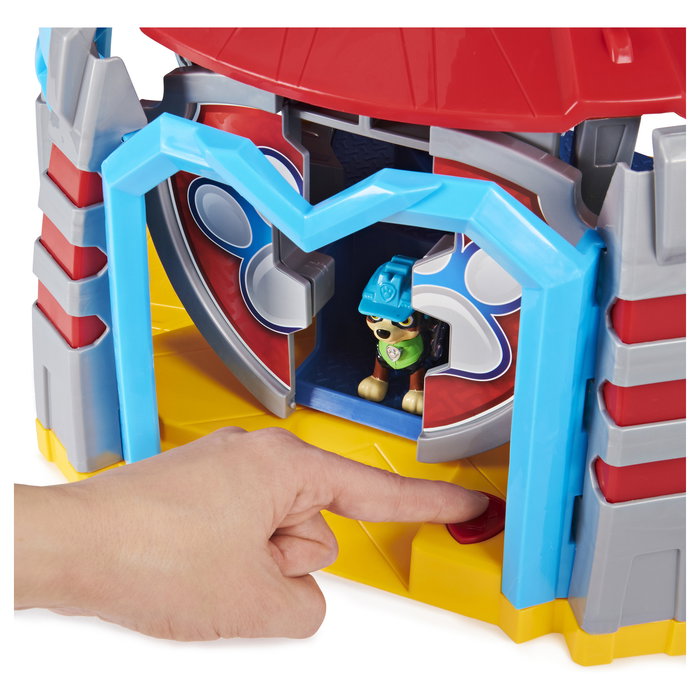 Spin Master Paw Patrol Dino Rescue HQ Escenario, Incluye Base Vehículo y Figura Rex Welpen, con Sonidos, Juguete para Niños 3+ Años