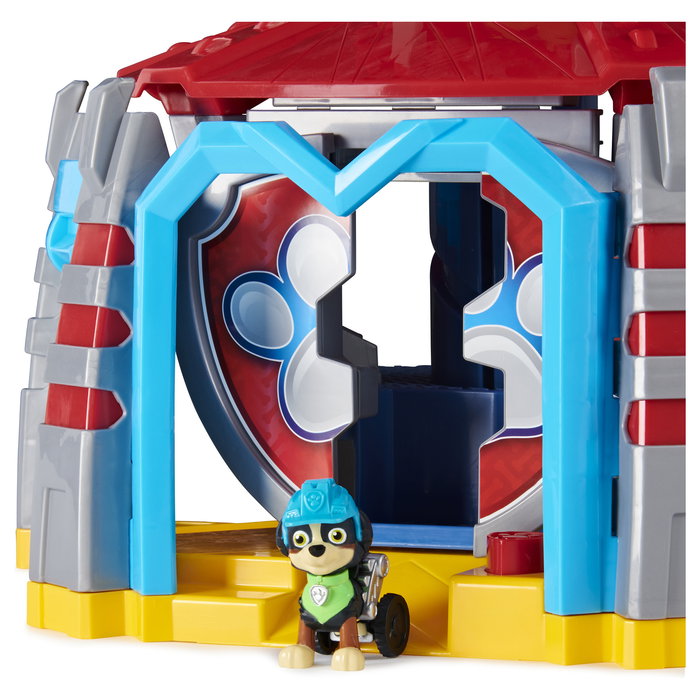 Spin Master Paw Patrol Dino Rescue HQ Escenario, Incluye Base Vehículo y Figura Rex Welpen, con Sonidos, Juguete para Niños 3+ Años