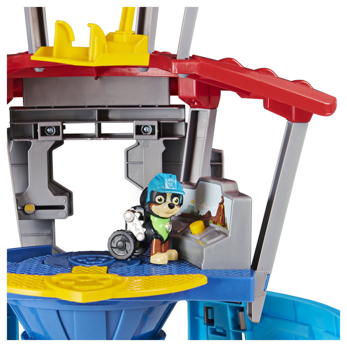 Spin Master Paw Patrol Dino Rescue HQ Escenario, Incluye Base Vehículo y Figura Rex Welpen, con Sonidos, Juguete para Niños 3+ Años