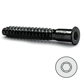 UCAFIX 7-60 Tornillo Autorroscante para Madera Rosca Pulida Pavonado Allen Sin Punta