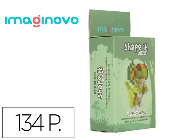 Imaginovo Juego de mini bloques de construcción Shape It dinosaurio verde 134 piezas Imaginovo Juego de mini bloques de construcción Shape It dinosaurio verde 134 piezas